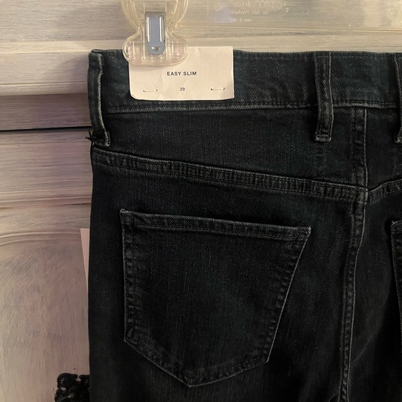 Revolve 7 For All Mankind Easy Slim Jeans Sunbeam Dark Wash - Picture 11 of 12